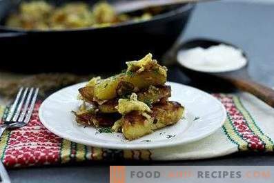 Patate Fritte Con Cipolle Aglio E Uova