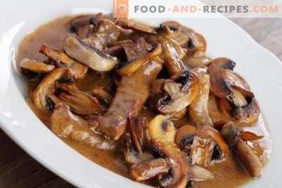 Pork stewed with mushrooms