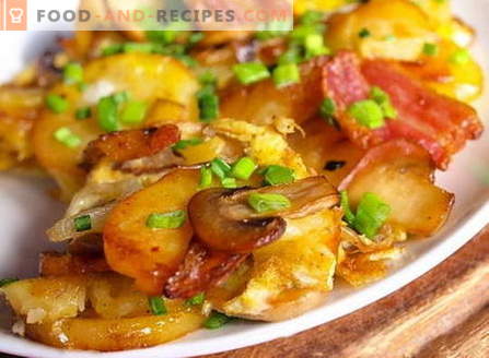 Potatoes with mushrooms - the best recipes. How to properly and tasty cook potatoes with mushrooms.