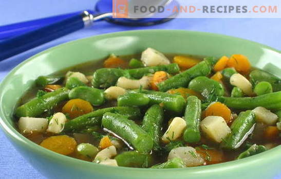 Green bean soup - a riot of colors and benefits in each plate. Original and proven recipes for soup from the pods of beans