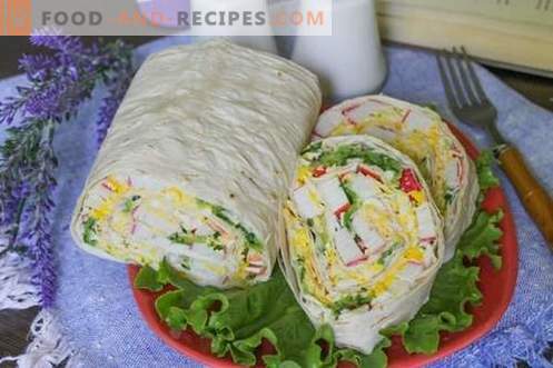 Lavash roll with crab sticks - a holiday for every day!