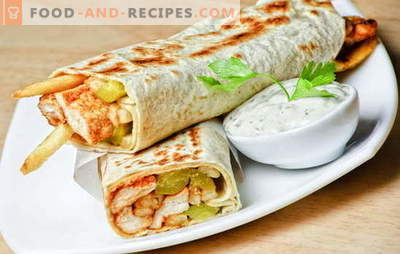 Shawarma in pita - we regulate caloric content independently. Prepare shawarma in pita in the home kitchen: surprise your family!