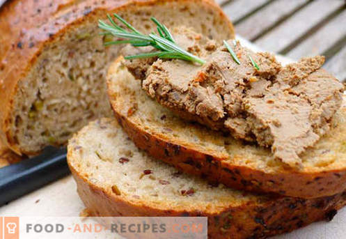 Homemade pate - the best recipes. How to properly and tasty cook homemade pate.