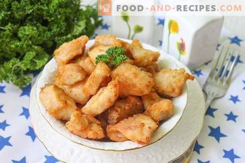Chicken fillet - crispy and appetizing meat snack