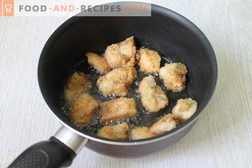 Chicken fillet - crispy and appetizing meat snack