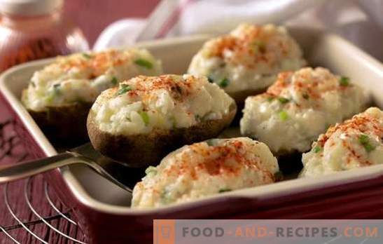 Recipes stuffed potatoes in the oven. How and with what you can cook stuffed potatoes in the oven