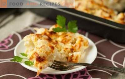 Cauliflower in sour cream is a tasty and tender dish of their wholesome vegetable. Cauliflower with sour cream in the oven