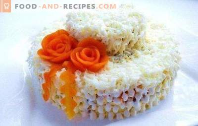 Layered salad with carrots - vitamin bomb with taste. Recipes for puff salads with carrots: simple and festive