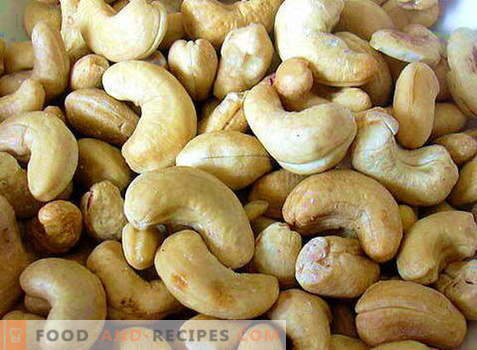 Cashew - useful properties and use in cooking. Recipes with cashews.
