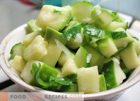 Zucchini salad - the best recipes. How to properly and tasty to prepare a salad of zucchini.