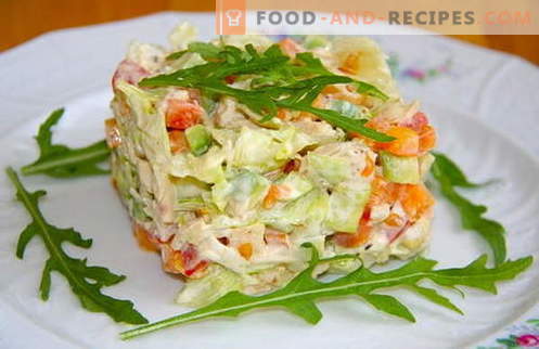 Boiled chicken salads are the best recipes. How to properly and tasty cooked salad with boiled chicken.