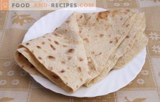 Pita bread at home - a recipe for various flat cakes. Useful tips and pita bread recipes at home