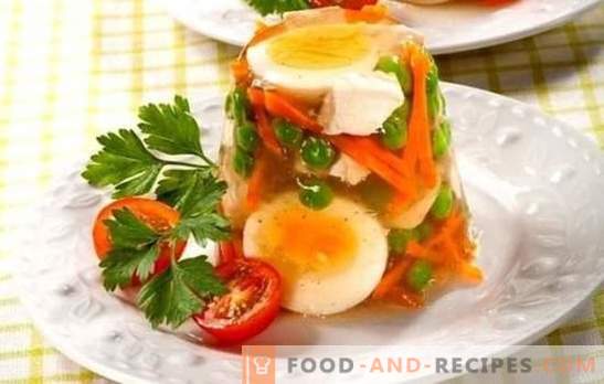 Pie of chicken with gelatin is a delicate dish for the holiday and everyday life. The best recipes of jellied chicken with gelatin