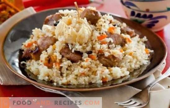 Pork pilaf: a step-by-step recipe for a Central Asian dish. Technology of cooking pilaf with pork (step by step) in a cauldron