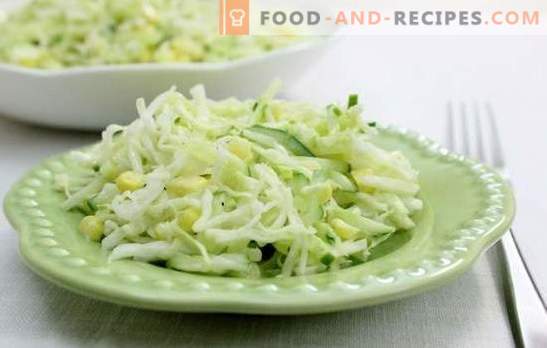 Salad with cucumbers and mayonnaise is always an up-to-date vitamin snack. The best recipes for salad with cucumbers and mayonnaise