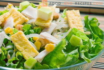 Recipes for salads. Mimosa Salad, Caesar, Greek, Chicken, Crab ...