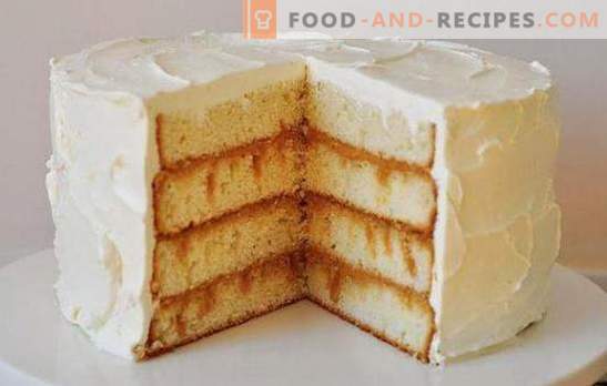 The quick cake “Dairy Girl” is a delicate homemade dessert. A selection of cakes 