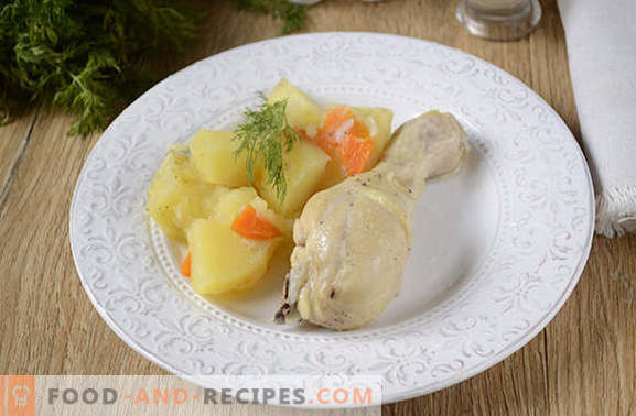 How to stew potatoes with chicken in a slow cooker: a great dinner in half an hour! Step-by-step photo-recipe of chicken stew with potatoes in a slow cooker