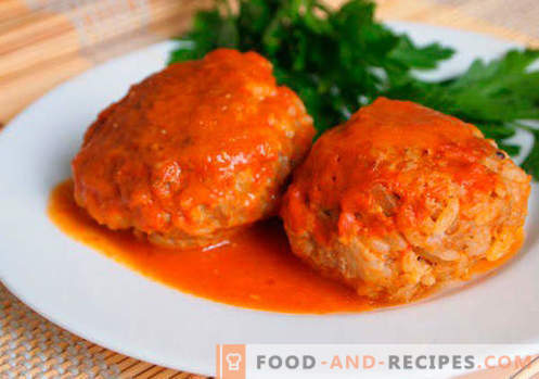 Meatballs with rice - proven recipes. How to properly and tasty cooked meatballs with rice.