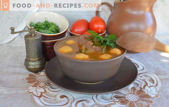 Armenian soups are masterpieces among the first courses. Recipes Armenian soups with vegetables, lentils, beans, yoghurt, meatballs