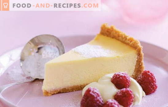 Cheesecake with mascarpone - a creamy-flavored cheese cake. Recipes for vanilla, cottage cheese, strawberry cheesecake with mascarpone