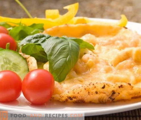Chicken omelette - the best recipes. How to cook chicken omelet correctly and tasty.