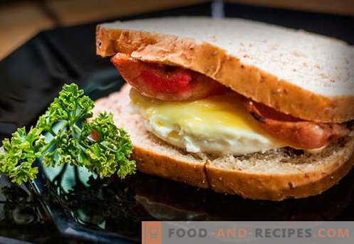 Egg sandwiches are the best recipes. How to quickly and tasty cook sandwiches with egg.