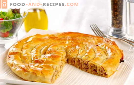 Recipes of burek (burek). Specificity of production and a variety of components required for baking burek