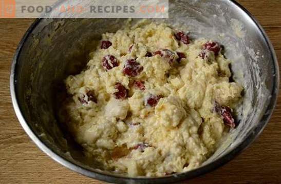 Cottage cheese muffins with cherries: a small dessert for a large tea party. Step by Step Cooking Cherry Muffins with Cherries (Photo-recipe)