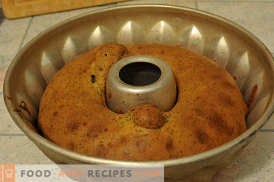 Photo-recipe for poppy-seed cake: always successful baking! Even a child will make a poppy-like bulk cake: a step-by-step photo of all the stages