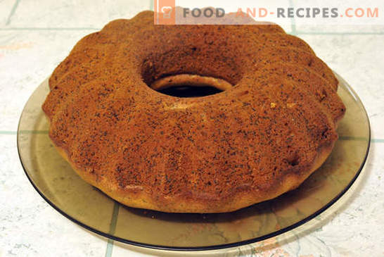 Photo-recipe for poppy-seed cake: always successful baking! Even a child will make a poppy-like bulk cake: a step-by-step photo of all the stages