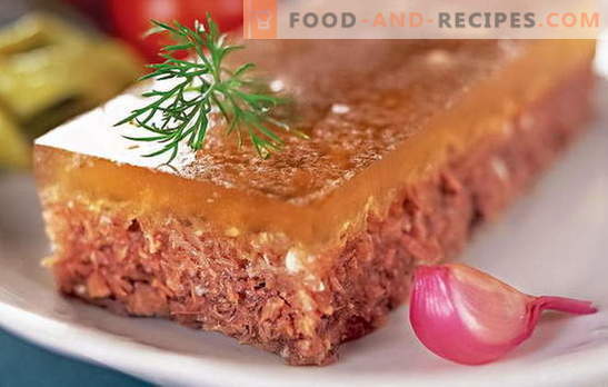 Beef jelly - transparent yummy. Classic and quick recipes for cooking beef aspic from shank, with chicken