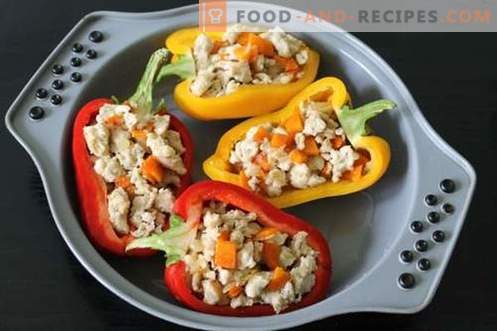 Stuffed pepper halves - colorful, bright and solemn treat!