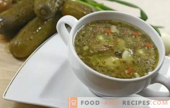 Pickle: a step-by-step recipe for a delicious soup. Classically, lean and other types of pickle, step-by-step recipes, tips and tricks