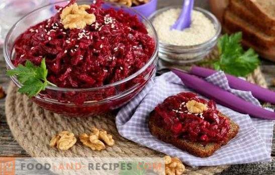 Snack from beets for the winter - colors of autumn in each can. A selection of the best recipes for beet snacks for the winter with different vegetables
