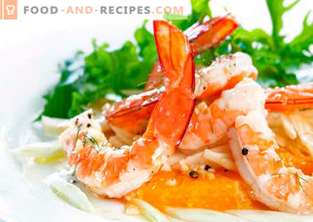 Salad with shrimps and cheese - the best recipes. How to properly and tasty to prepare a salad with shrimp and cheese.