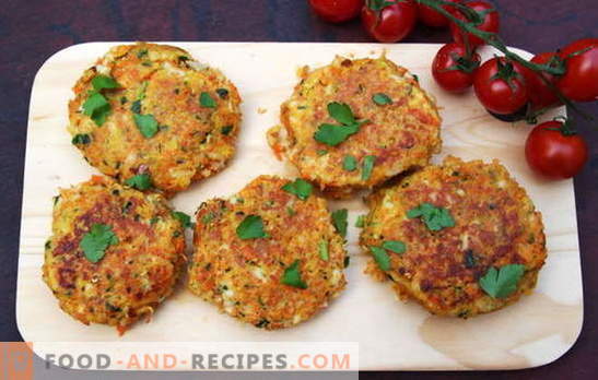 Vegetarian cutlets - taking care of the health of their loved ones. Recipes for vegetarian cutlets made from vegetables, cereals, legumes, etc.