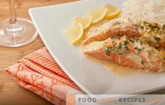 Delicious trout in cream: tender, juicy, tasty. Simple and delicious recipes for trout in cream and various sauces