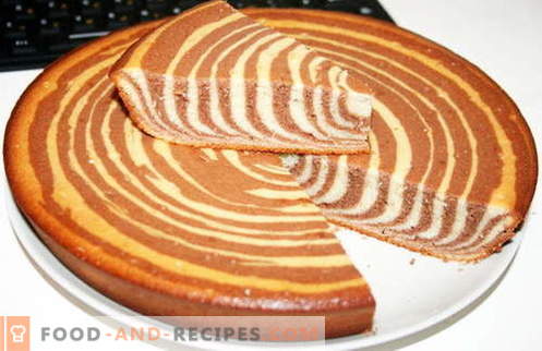 Zebra cake - the best recipes. How to properly and tasty cook zebra cake.