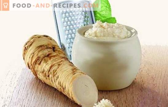 Spicy couple - horseradish with garlic. We make seasonings and sauces, preserve and prepare horseradish snacks with garlic