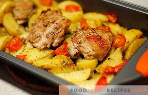 Chicken baked with potatoes - the best recipes. How to properly and tasty cook baked chicken with potatoes.