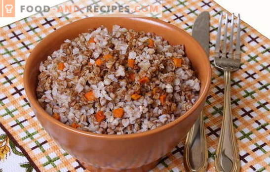 Buckwheat with carrots - smart porridge! Recipes for cooking buckwheat with carrots and onions, tomatoes, mushrooms, chicken, eggs