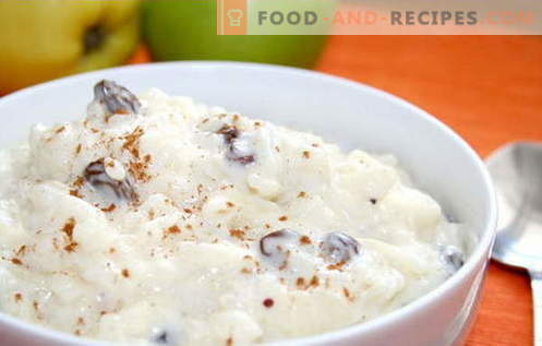 Rice porridge - the best recipes. How to cook rice porridge.