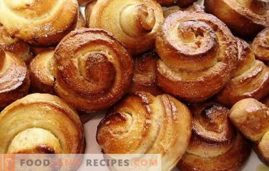 Hasty buns - they always help out! Recipes quick buns in a hurry with sugar, cinnamon, cottage cheese, poppy seeds