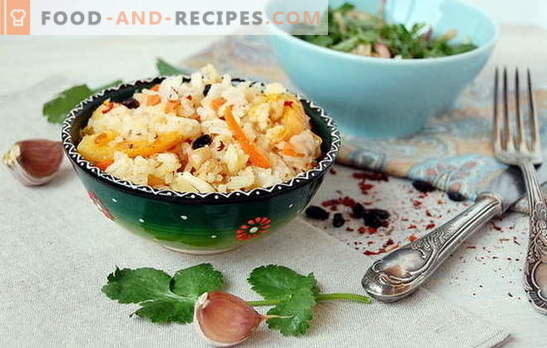 Pilaf in the oven: the main nuances of cooking. Pilaf recipes in the oven: meat, vegetable, sweet