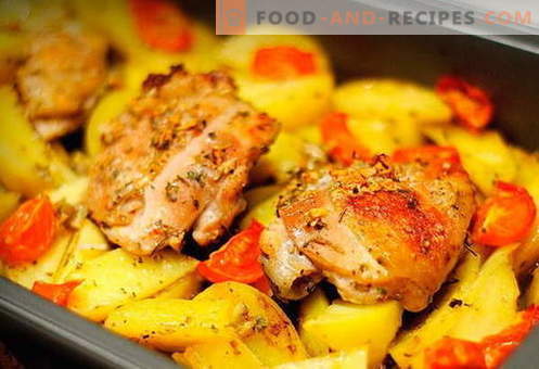 Chicken with potatoes in the oven - the best recipes. How to properly and tasty cook in the oven chicken with potatoes in the oven.