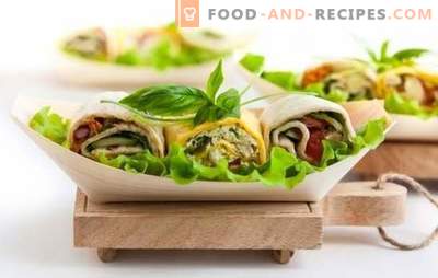 Tortilla with filling - recipes for delicious tortillas! Cooking delicious tortillas with fillings according to the best recipes