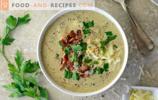 Broccoli and cauliflower soup - the original useful first! Unusual and traditional recipes for broccoli and cauliflower soups