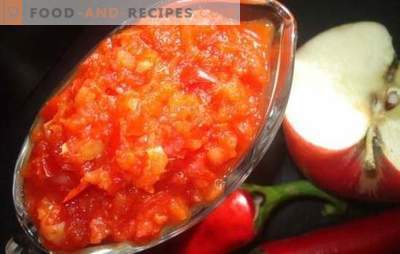 Adjika with apples for the winter: sweet and sour sauce for all occasions. The best recipes adjika with apples for the winter