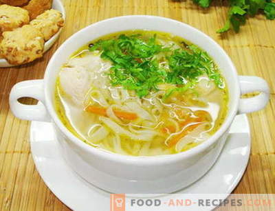 Chicken noodle soup - the best recipes. How to properly and cook soup chicken noodles.